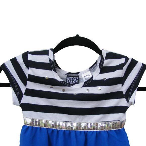 Girls Size 4/5 Dress Party Dress Hi-Low Size Cobalt Blue Sequins Pogo Club of NY - Picture 2 of 4